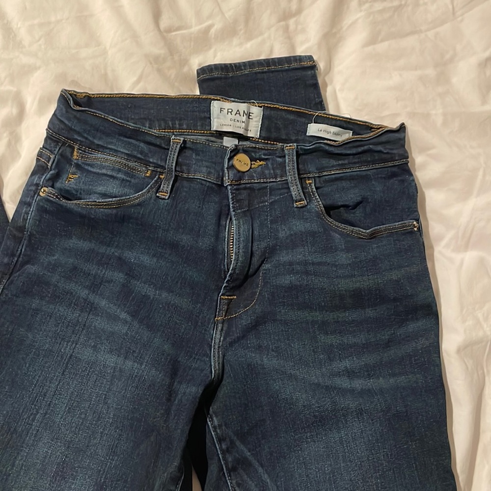 Frame Denim Le High Skinny Side Slit Jeans